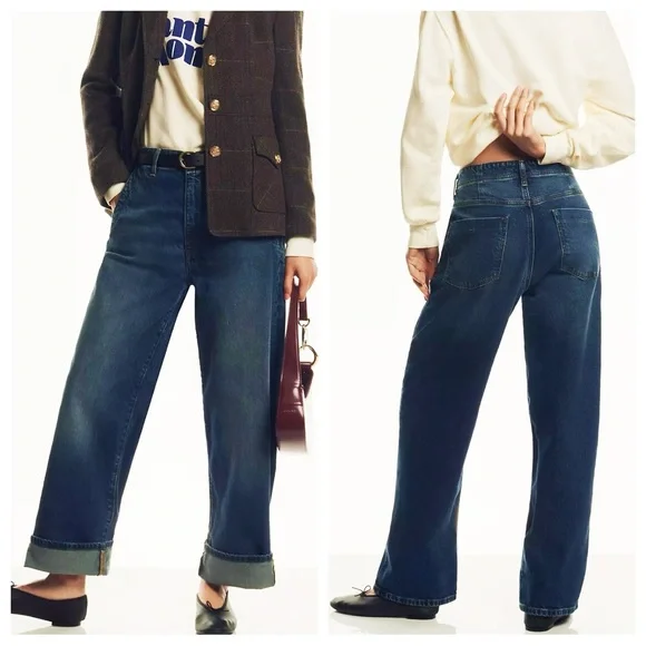 Anthropologie Pilcro The Lonnie Cuffed Jeans | 26 PETITE NWT - Picture 2 of 16